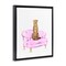 Stupell Industries Cheetah on Pink Stripe Chair Floating Frame, design by Ziwei Li